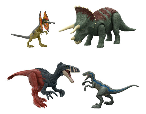 Jurassic World Paquete De 4 Dinosaurios - Mattel