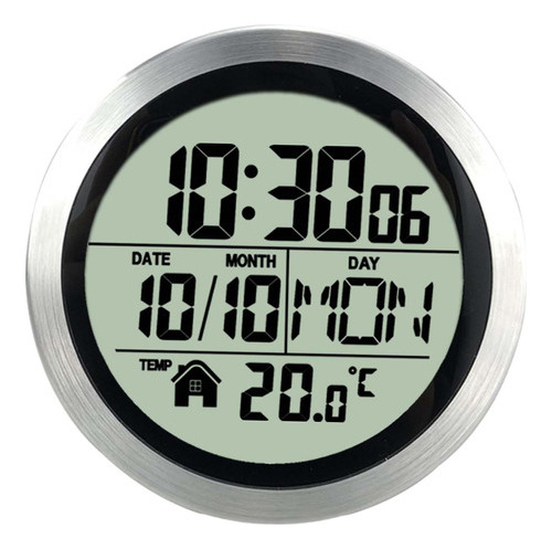 Reloj De Pared Digital Para Baño De 14,6 Cm Con Ventosa
