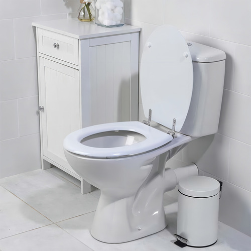 Tapa Para Inodoro De Plástico Wáter Baño Repuesto Color Blanco