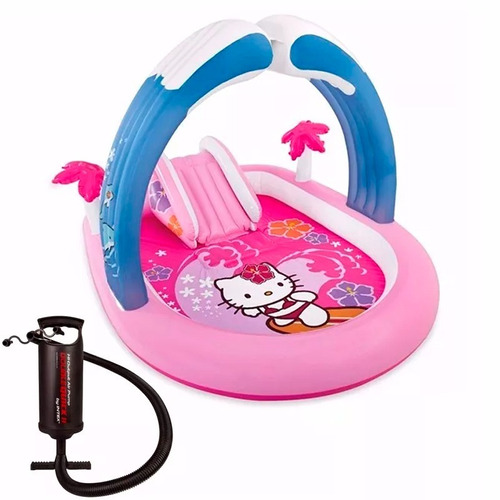 Pileta Inflable Intex Playcenter Hello Kitty Con Inflador Cc
