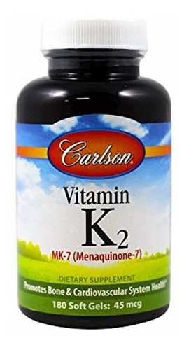 Carlson Labs Vitamina K2-7 45 Mcg Suplemento Mineral Softgel