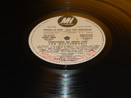 Canciones De Amor Con Los Nocturnos Lp De 1981 Okm Impecable (Usado)