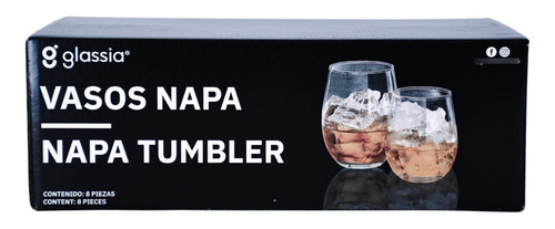 Juego De 16 Vasos De Vidrio Napa Glassia Set