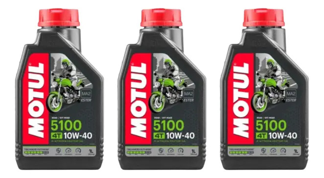 Óleo de motor Motul semi-sintético 10W-40 para moto/quadriciclo 1 kit de 3 unidades x 1L / 3L