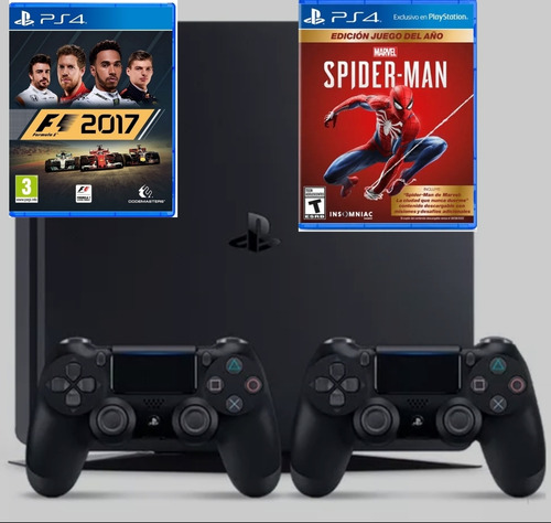 Playstation 4,2 Jostyck Con Fórmula 2017,spiderman Exclusivo