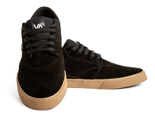 Imagen 3 de 5 de Zapatillas Va California Skate Negro Cara Cuero Envió Gratis
