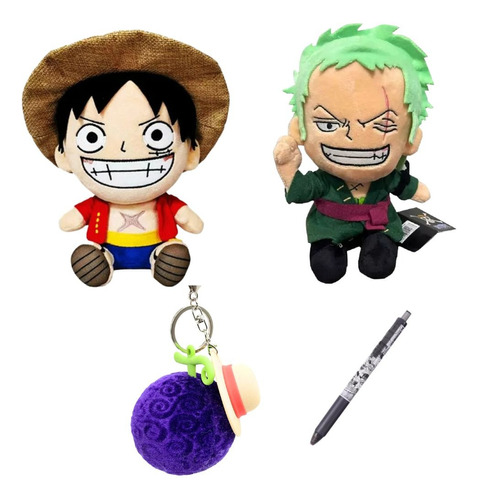 Peluche One Piace Monkey D Luffy Roronoa Zoro Set De 5 Pzas 