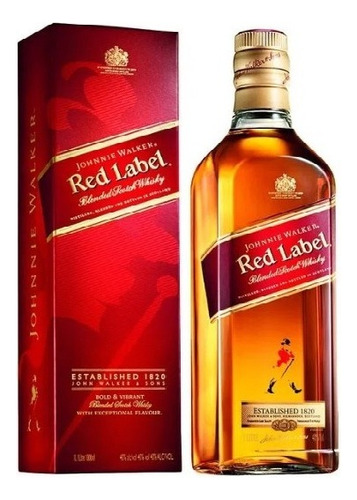 Whisky Johnnie Walker Red Rojo 1l  Botellas Original