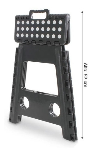 Imagen 4 de 6 de Banco Plegable 39cm Alto Negro
