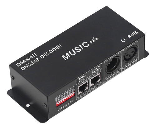 Controlador Decorder Led 4 Canais Dmx 512 Rgb Ajustável