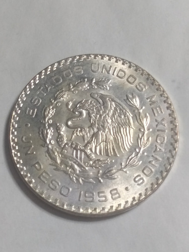 Imagen 1 de 3 de  Moneda 1 Peso Morelos Ley 100 Tepalcate Nuevas 1957 Y 1958