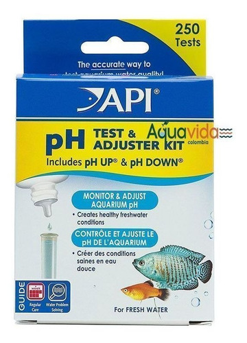 Kit De Prueba De Ph Api Mas Ajustador Para Acuarios Y 