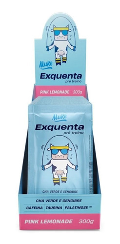 Pré Treino Cafeína Exquenta Pink Lemonade Sach 20g 15un Muke