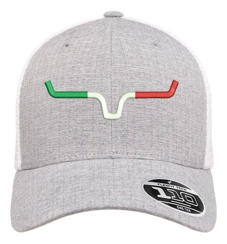 Gorras Vaqueras Hooey Ariat Bordadas Trucker Kimes Ranch 3d Gris Claro Ajustable Lisa
