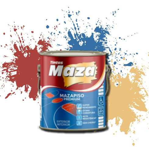 Kit De Pintura Com 3 Peças Mais Tinta Para Piso 3,6 Litros Cor Concreto