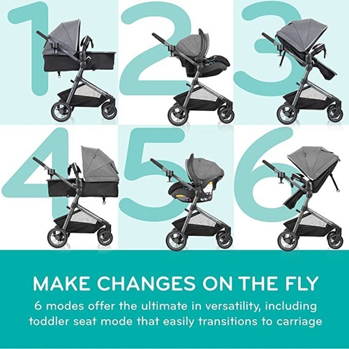 Sistema De Viaje Pivot Vizor Con Asiento Infantil- Evenflo