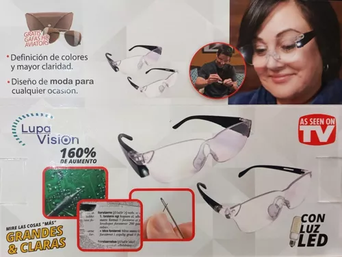 Gafas Lupa Vision De Aumento Con Luz TELEVENTAS COM