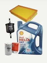 Comprar Aceite Shell Helix Hx7 10w40 + Kit 3 Filtros Vw Gol Saveiro 