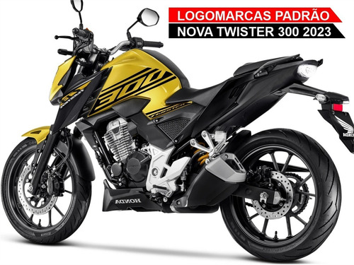 Adesivo Cb 300f Twister 2023 Tanque Lateral Preto Brilho M.4