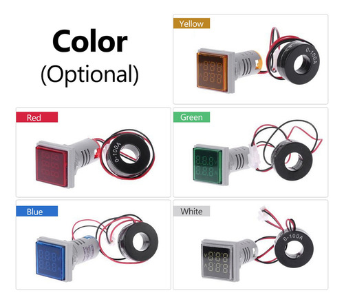 Voltímetro De Corriente Alterna Digital Mini Ac0-100a, Doble