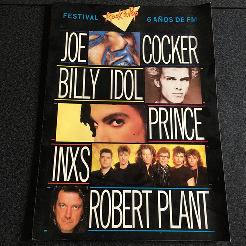 Programa Festival Rock And Pop  6 Años Prince - Inxs - Plant