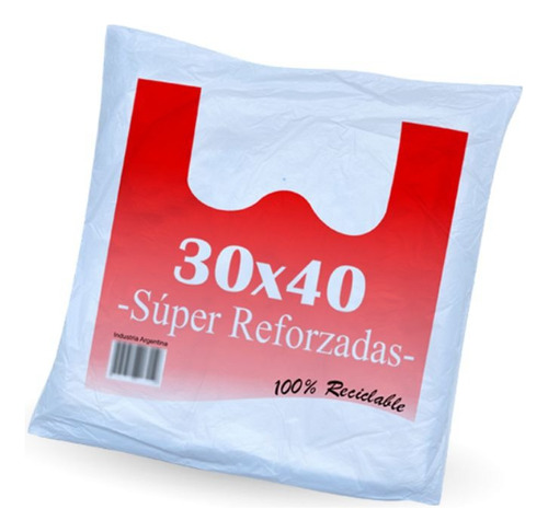 Bolsas Camiseta 30x40 X80u Super Reforzado