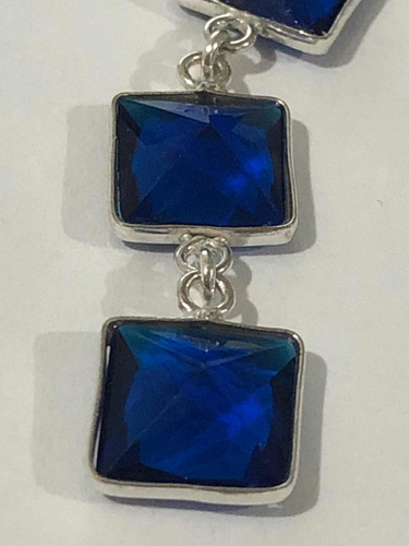 Aretes Pendientes 2.52 Topacio Azul Londres Joyas De Plata