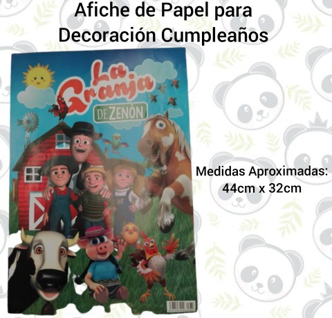 Afiche Para Piñata Cumpleaños Precio Por 2 Granja De Zenón 
