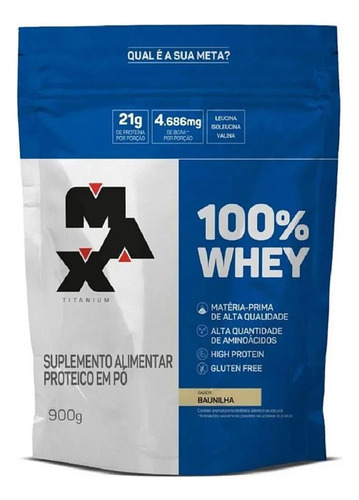 Whey Proten Gostoso Zero Glúten E Açúcar Max Titâni Sabor Baunilha