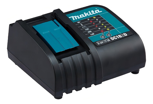 Aspirador A Bateria Dcl180zb Makita C/bateria 5ah+carregador Cor Azul-turquesa