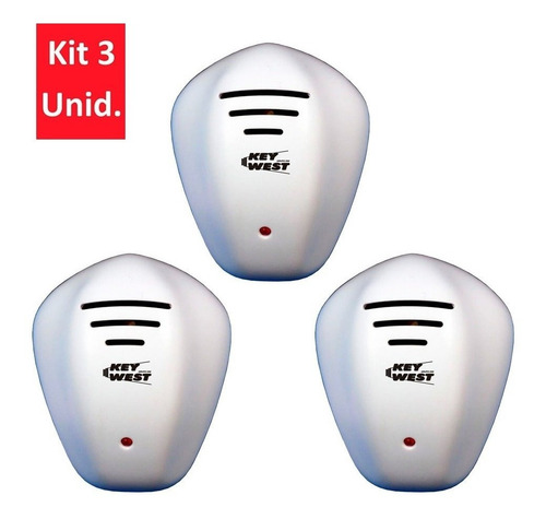 Repelente Eletrônico Bivolt Kit 3 Unidades Pernilongo/ratos