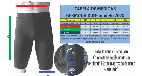 Imagem 3 de 3 de Bermuda Corrida Run Tanoshi Azul Marinho Com Bolso Lateral