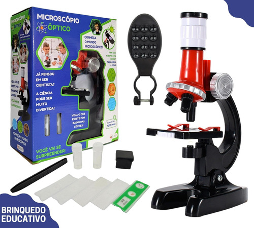 Microscópio Infantil Pedagógico Portátil Cientista 1200x