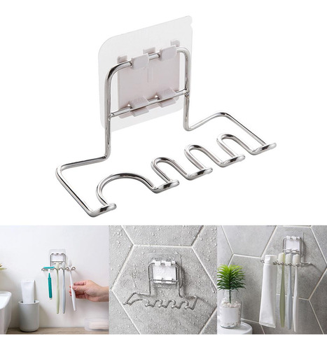 . 2 Organizador De Cepillos De Dientes En Acero 2 Piezas