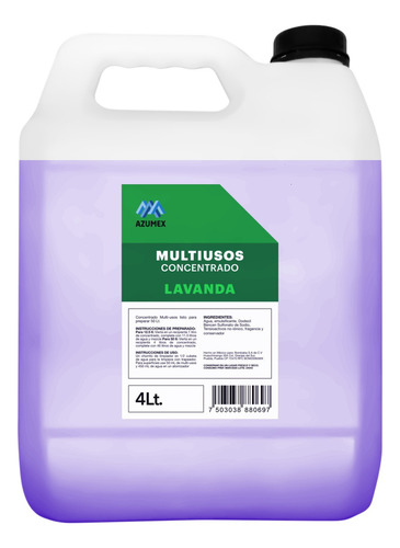Limpiador Multiusos Concentrado Base P/ Fabricar 50 Lt