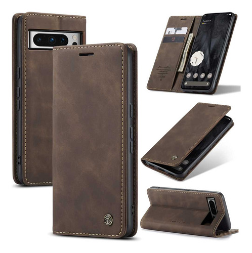 Funda De Piel Sintética Con Ventana Abatible Para Google Pixel 6 6a 7 7a 8 8a 9 9a 10 10 Pro Xl