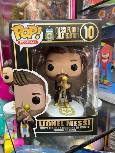 Muñeco Pop Custom Doll Lionel Messi World Champion Gold Limited