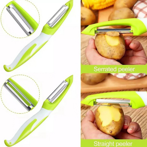 . Pelador De Patatas, Manzanas Y Verduras, 3 Piezas