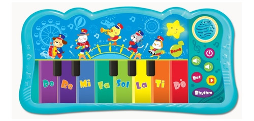 Teclado Infantil Banda Da Selva Do Ré Mi - Winfun Cor Azul