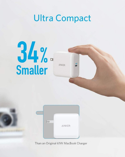 Imagen 3 de 7 de Cargador 1 Usb-c - Anker Powerport Iii - 65w - Pd