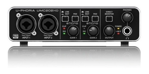 Interface De Audio Behringer U-phoria Umc202 Hd Pré Midas