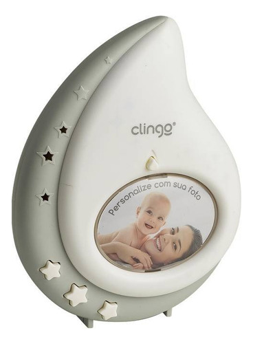 Luminária Abajur Infantil Clingo C/ Músicas E Sons Gota Cor da estrutura Branco