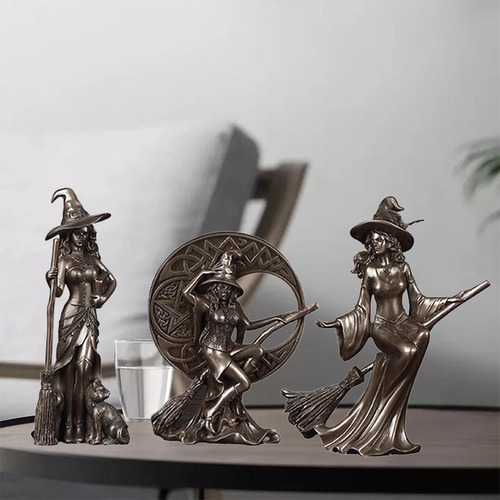 3/juego De Estatuillas De Bronce Fundido De Escultura De