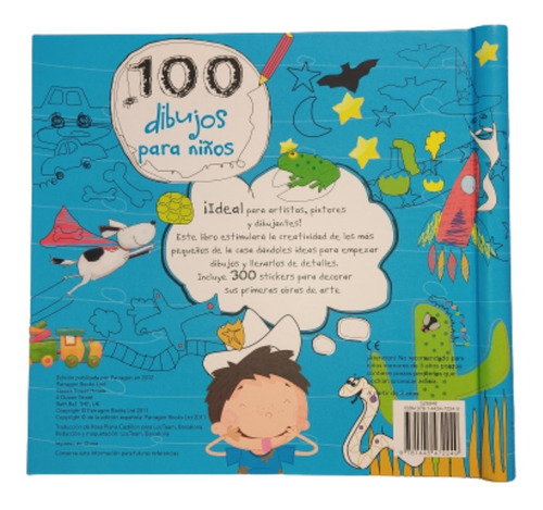 Libro 100 Dibujos Para Niños + 300 Stickers Y Más | Cuotas sin interés
