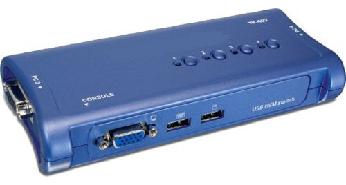 Smart Kvm 4 Puertos Vga Usb Compatible Con Tk-407