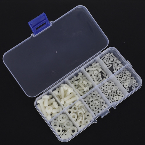 . 270 Unids/caja M2/m2.5/m3/m4/m5 Nylon Tornillo Arandela