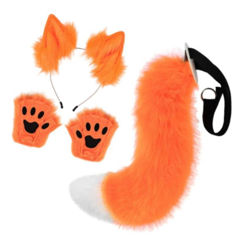 Conjunto De Orejas Y Cola De Animal, Disfraz De Halloween