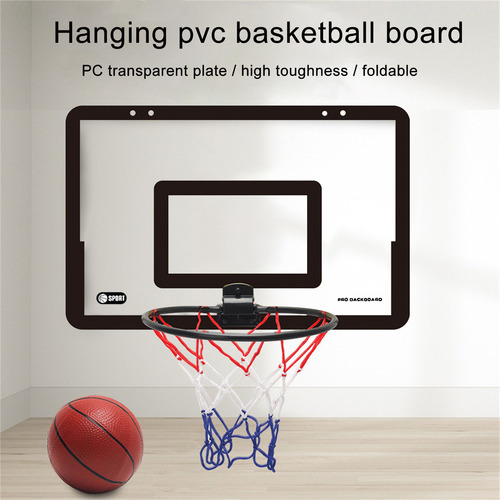 Tabla De Baloncesto Transparente Con Puerta Colgante, Cesta
