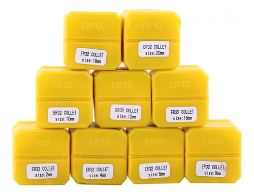 Conjunto De Pinça De Mola Er32 De 9 Peças Para Máquina De