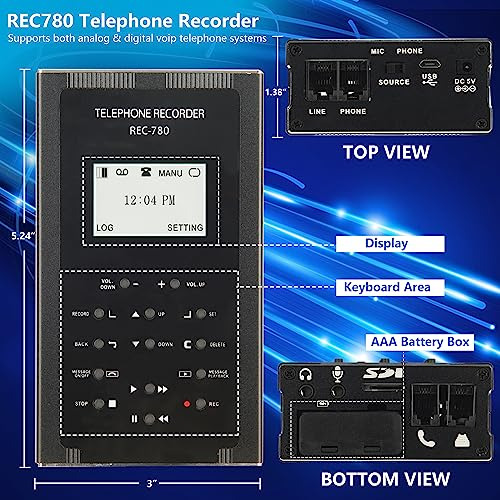 Grabadora De Teléfono Ip Digital/analógica Con Mensaje De Vo